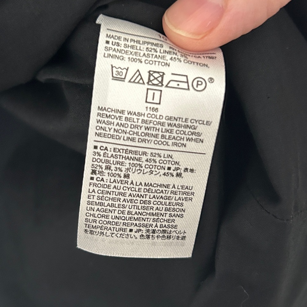 Elegant Linen Blend Black Sleeveless Dress from Banana Republic, Size 10 - Picture 6 of 6